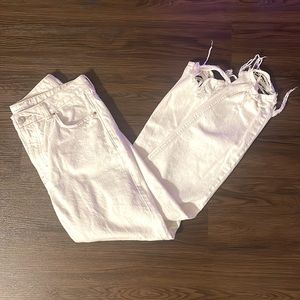 Top Shop Distressed Ankle Mom Jeans